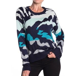 John + Jenn Geometric Print Crew Neck Sweater M